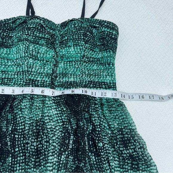 NWT Moulinette Soeurs Vernalis Maxi Dress Strapless Green Black Size 0 - Picture 10 of 11